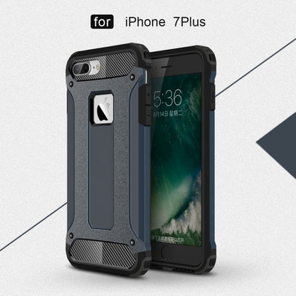For iPhone 7 Plus Magic Armor TPU + PC Combination Case(Dark Blue) by buy2fix