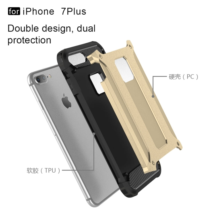 For iPhone 7 Plus Magic Armor TPU + PC Combination Case(Gold) by buy2fix