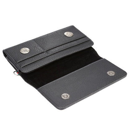 Universal Litchi Texture Vertical Flip Thwartwise PU Leather Case / Waist Bag with Back Splint & Card Slots & 15cm Lanyard for iPhone 8 Plus & 7 Plus & 6s Plus & 6 Plus, Galaxy Note 8 & Galaxy C9 Pr ... & Mate 7 & P9 Plus, Size: 16 x 8.3 x 1.5 cm(Black) by buy2fix