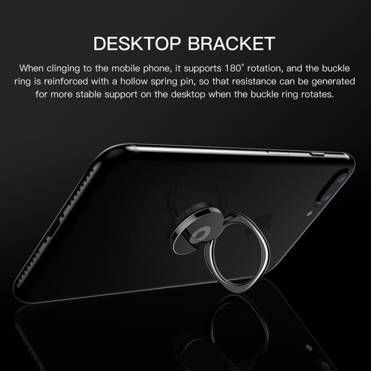 2pcs Universal 360 Degrees Rotatable Privity Metal Ring Holder Bracket for iPhone, Samsung, HTC, LG, Huawei, Xiaomi, vivo, OPPO, Meizu Mobile Phones or Tablets, Built in Iron Sheet, Support Magnets(Black) - Ring Holder by buy2fix | Online Shopping UK | buy2fix