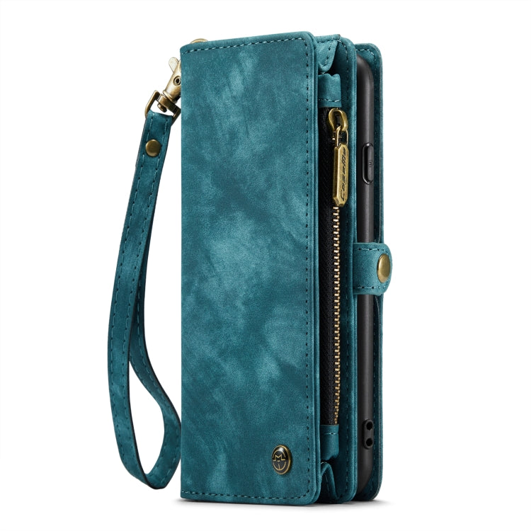 CaseMe for iPhone 8 Plus & 7 Plus   Multifunctional Leather Billfold with Detachable Magnetic PC Back Protective Case & Holder & 11 Card Slots & 3 Cash Slots & 1 Zipper Wallet & 2 Photo Frames & 3 Magnetic Clasps(Blue) - More iPhone Cases by CaseMe | Online Shopping UK | buy2fix