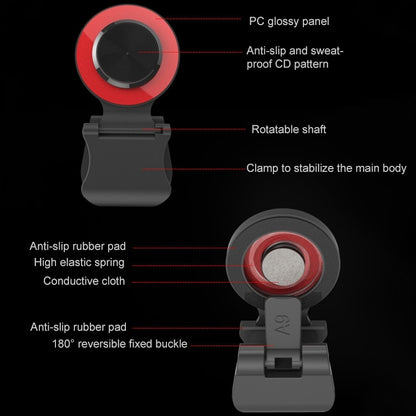 A9 Direct Mobile Clip Games Joystick Artifact Hand Travel Button Sucker with Ring Holder for iPhone, Android Phone, Tablet (Blue) - Handle Shooter by buy2fix | Online Shopping UK | buy2fix