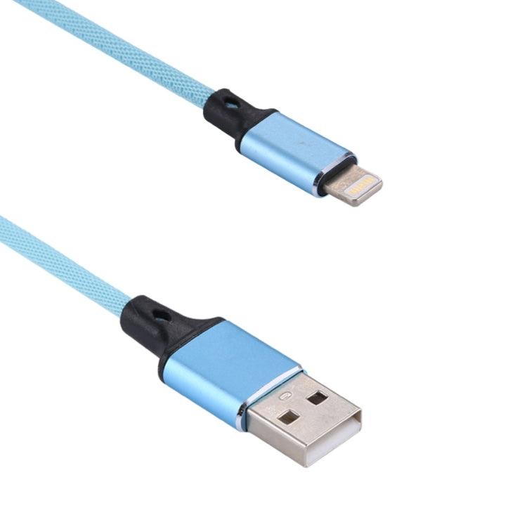 1m 2A USB to 8 Pin Nylon Weave Style Data Sync Charging Cable(Blue) by buy2fix