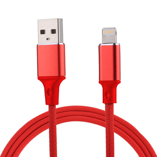 1m 2A USB to 8 Pin Nylon Weave Style Data Sync Charging Cable(Red) by buy2fix