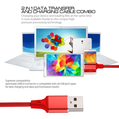 1m 2A USB to 8 Pin Nylon Weave Style Data Sync Charging Cable(Red) by buy2fix