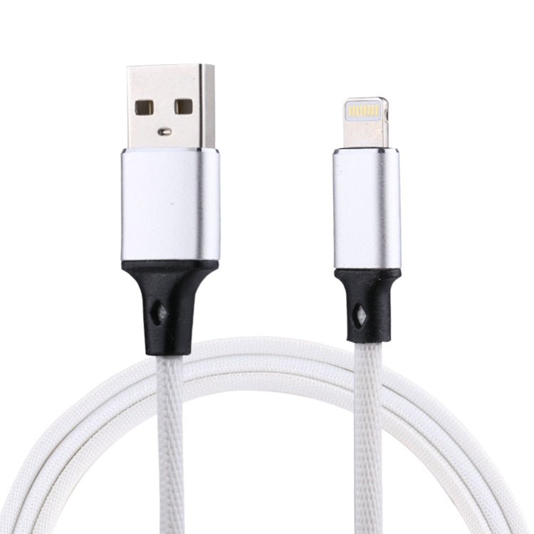 1m 2A USB to 8 Pin Nylon Weave Style Data Sync Charging Cable(White) by buy2fix
