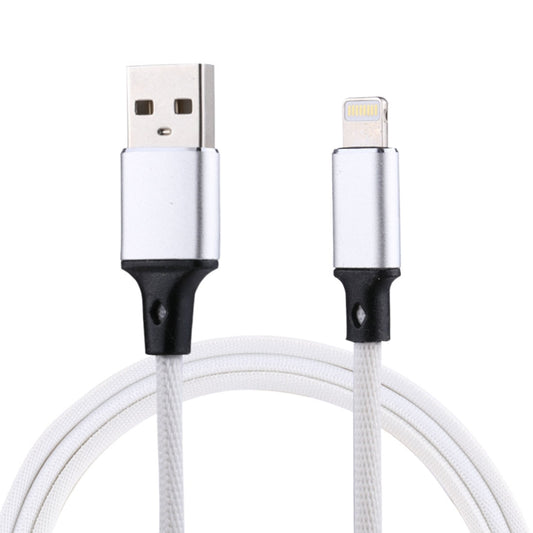 1m 2A USB to 8 Pin Nylon Weave Style Data Sync Charging Cable(White) by buy2fix