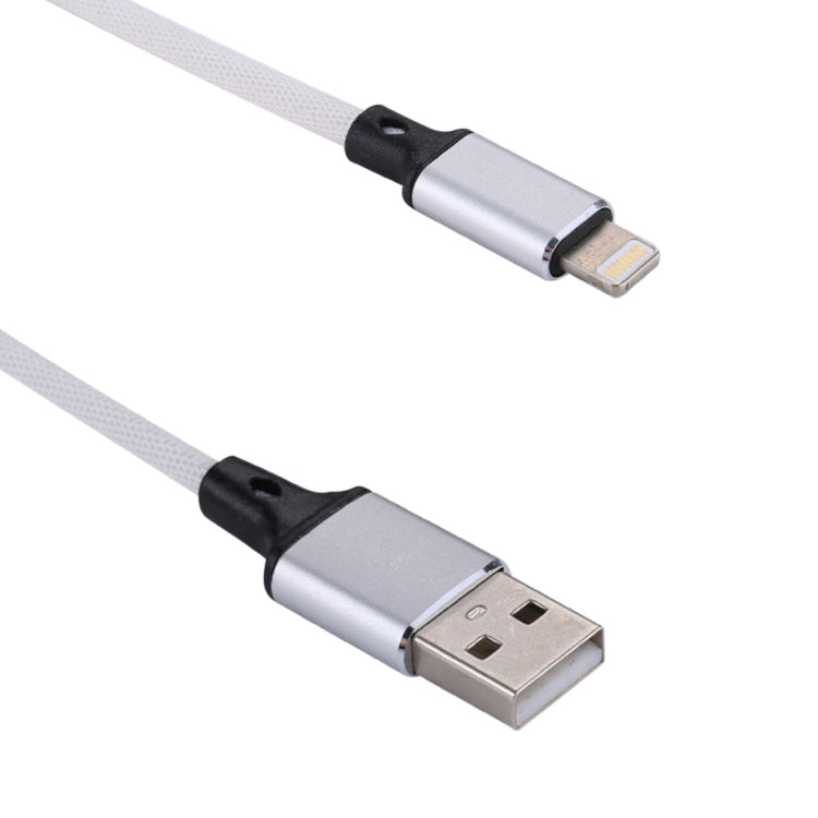 1m 2A USB to 8 Pin Nylon Weave Style Data Sync Charging Cable(White) by buy2fix