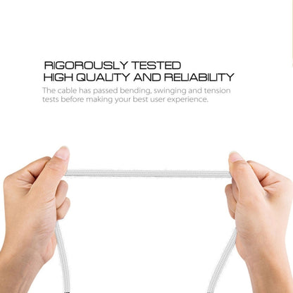 1m 2A USB to 8 Pin Nylon Weave Style Data Sync Charging Cable(White) by buy2fix