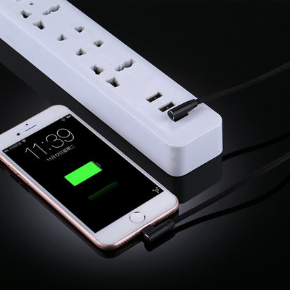 1m 2.4A Output USB to 8 Pin Double Elbow Design Nylon Weave Style Data Sync Charging Cable(Black) by buy2fix