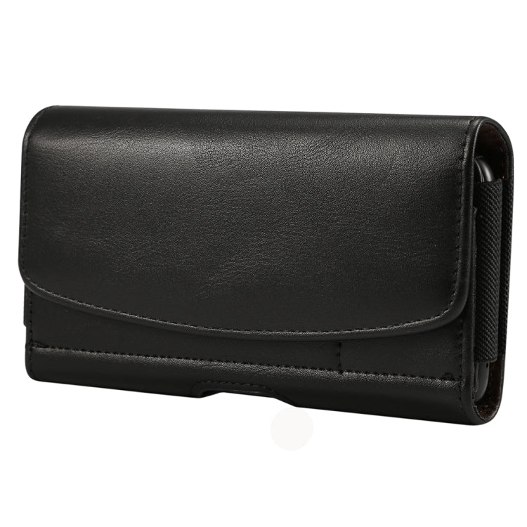 Lambskin Elastic Band Men 4.8 Inch Mobile Phone Universal Hanging Waist Leather Case with Card Slot(Black) - iPhone SE 2022 / 2020 / 8 / 7 Cases by ESR | Online Shopping UK | buy2fix