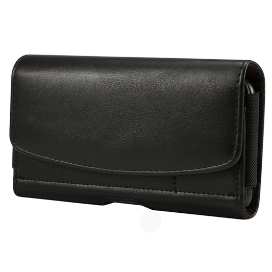 Lambskin Elastic Band Men 4.8 Inch Mobile Phone Universal Hanging Waist Leather Case with Card Slot(Black) - iPhone SE 2022 / 2020 / 8 / 7 Cases by ESR | Online Shopping UK | buy2fix