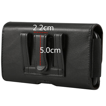Lambskin Elastic Band Men 4.8 Inch Mobile Phone Universal Hanging Waist Leather Case with Card Slot(Black) - iPhone SE 2022 / 2020 / 8 / 7 Cases by ESR | Online Shopping UK | buy2fix