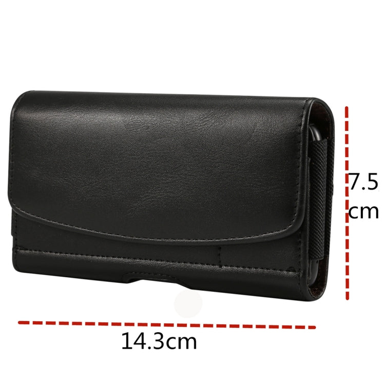 Lambskin Elastic Band Men 4.8 Inch Mobile Phone Universal Hanging Waist Leather Case with Card Slot(Black) - iPhone SE 2022 / 2020 / 8 / 7 Cases by ESR | Online Shopping UK | buy2fix