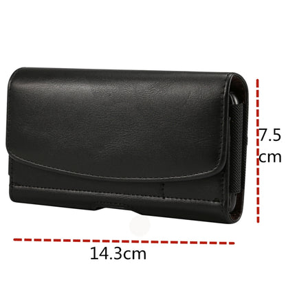 Lambskin Elastic Band Men 4.8 Inch Mobile Phone Universal Hanging Waist Leather Case with Card Slot(Black) - iPhone SE 2022 / 2020 / 8 / 7 Cases by ESR | Online Shopping UK | buy2fix