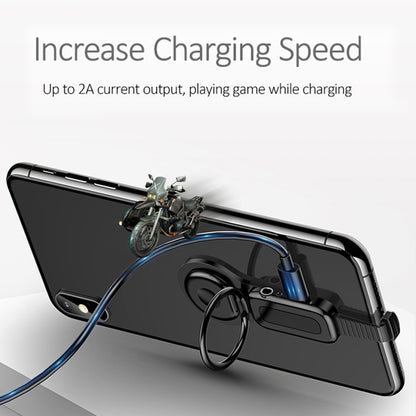 LXS08 8 Pin to 8 Pin + 3.5mm Audio Plug Ring Holder Fast Charging Adapter(Black) by buy2fix