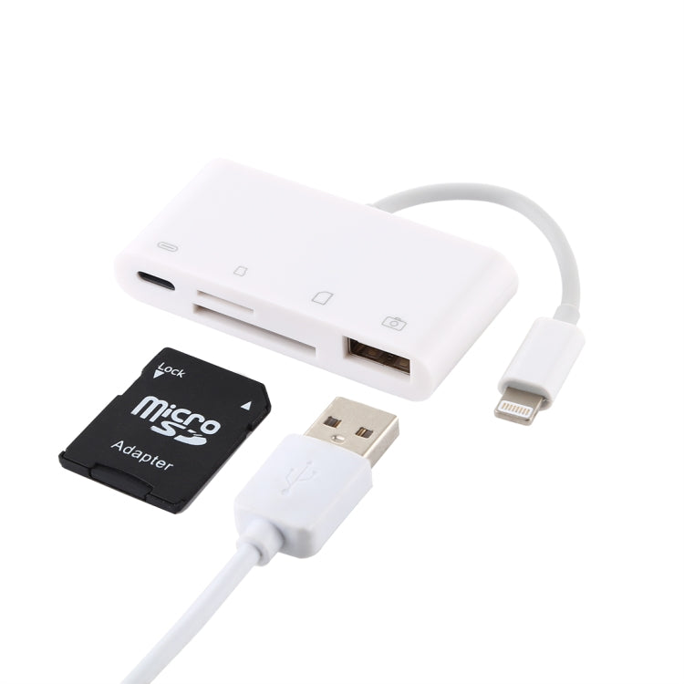 NK-108L 8 Pin to USB + TF Card + SD Card Camera Reader Adapter, Compatible with IOS 9.1 and Above Systems by buy2fix