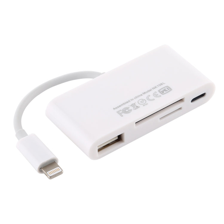 NK-108L 8 Pin to USB + TF Card + SD Card Camera Reader Adapter, Compatible with IOS 9.1 and Above Systems by buy2fix