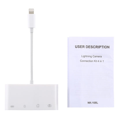 NK-108L 8 Pin to USB + TF Card + SD Card Camera Reader Adapter, Compatible with IOS 9.1 and Above Systems by buy2fix