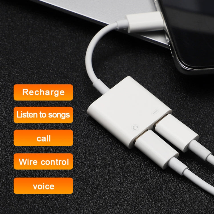 FT_AC42 2 in 1 18W PD USB-C / Type-C Male to USB-C / Type-C Audio + USB-C / Type-C Charging Female Audio Adapter - Type-C Adapter by buy2fix | Online Shopping UK | buy2fix