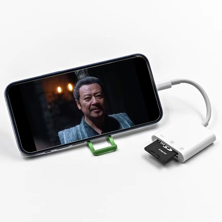 NK-101Y Pro 8 Pin to 8 Pin + SD + TF Port 3 in 1 Camera Reader Adapter by buy2fix