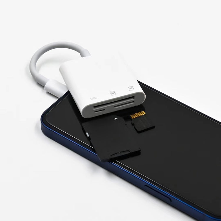 NK-101Y Pro 8 Pin to 8 Pin + SD + TF Port 3 in 1 Camera Reader Adapter by buy2fix