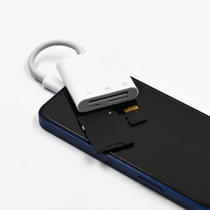 NK-101Y Pro 8 Pin to 8 Pin + SD + TF Port 3 in 1 Camera Reader Adapter by buy2fix