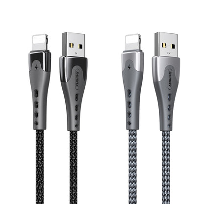 REMAX RC-150i KAWAY Series 1m 2.4A USB to 8 Pin Aluminum Alloy Braid Fast Charging Data Cable (Silver) by buy2fix