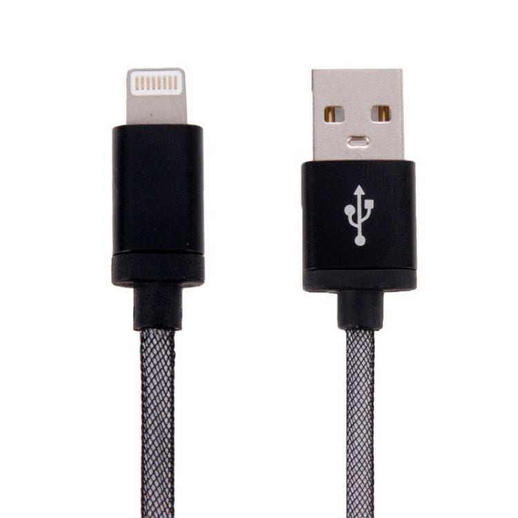 1m Net Style Metal Head 8 Pin to USB Data / Charger Cable(Black) by buy2fix