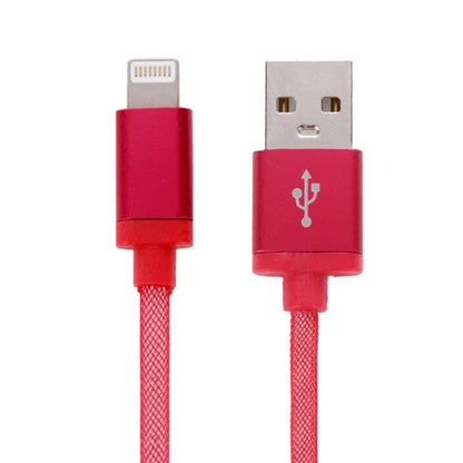 1m Net Style Metal Head 8 Pin to USB Data / Charger Cable(Red) by buy2fix