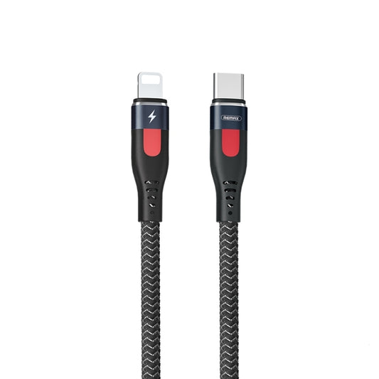 REMAX RC-188i Lesu Pro 1m PD20W Type-C to 8 Pin Aluminum Alloy Braid Fast Charging Data Cable(Black) by REMAX