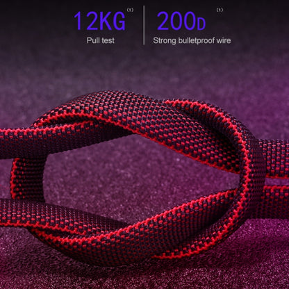 K051 1.2m 3 in 1 USB to 8 Pin + USB-C / Type-C + Micro USB Shark Fabric Data Cable(Red) by buy2fix