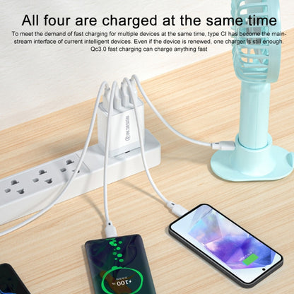 WK WP-U125 Youpin Series 18W QC3.0 4 USB Ports Fast Travel Charger, CN Plug / US Plug by WK