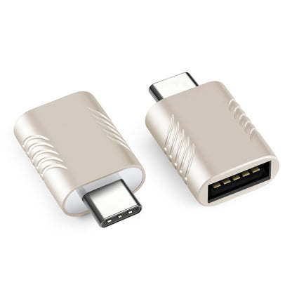 2 PCS SBT-148 USB-C / Type-C Male to USB 3.0 Female Zinc Alloy Adapter(Champagne Gold) by buy2fix