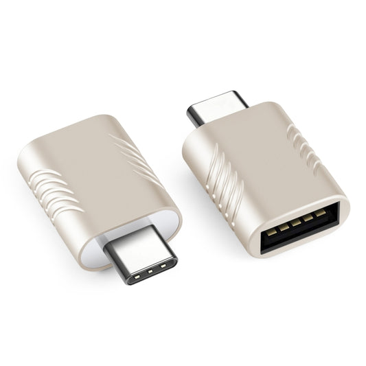 2 PCS SBT-148 USB-C / Type-C Male to USB 3.0 Female Zinc Alloy Adapter(Champagne Gold) by buy2fix