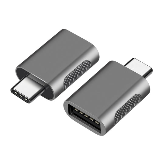 2 PCS SBT-158 USB-C / Type-C Male to USB 3.0 Female Zinc Alloy Adapter(Silver) by buy2fix