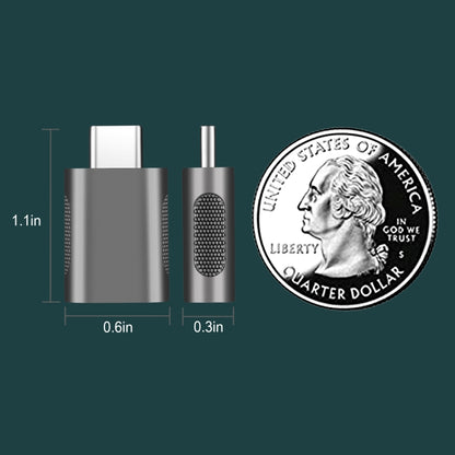 2 PCS SBT-158 USB-C / Type-C Male to USB 3.0 Female Zinc Alloy Adapter(Silver) by buy2fix