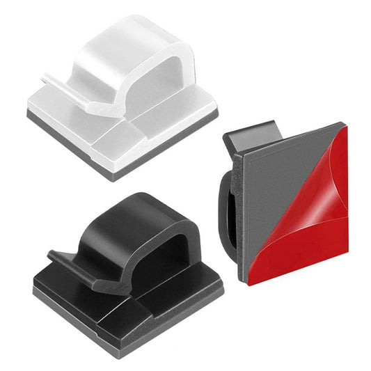 HG2392 50 PCS Desktop Data Cable Organizer Fixing Clip, Gum Type: Red and Grey(Black) - Cable Organizer by buy2fix | Online Shopping UK | buy2fix