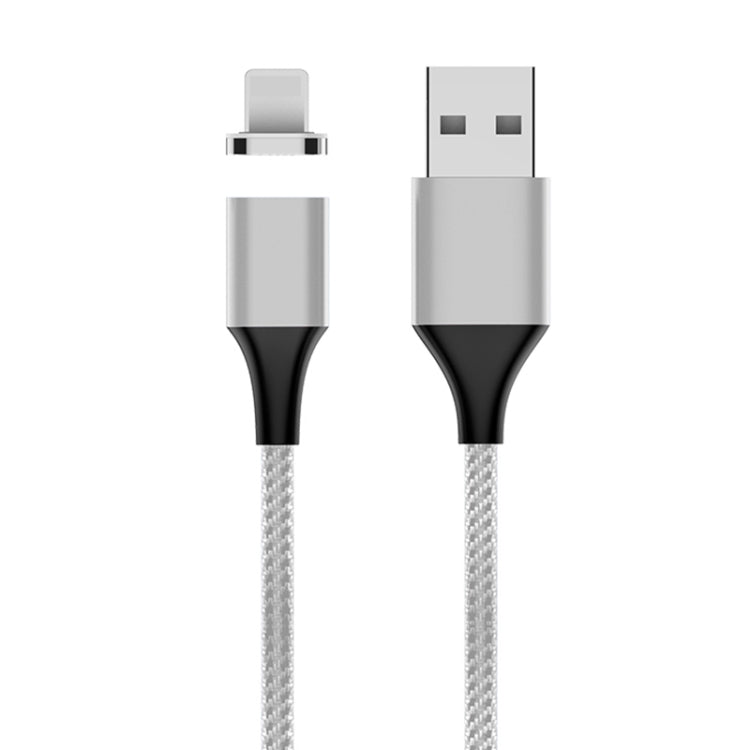 M11 5A USB to 8 Pin Nylon Braided Magnetic Data Cable, Cable Length: 2m (Silver) by buy2fix
