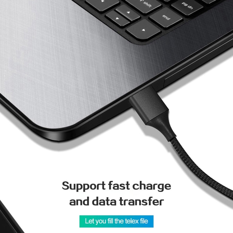 M11 3 in 1 5A USB to 8 Pin + Micro USB + USB-C / Type-C Nylon Braided Magnetic Data Cable, Cable Length: 1m (Blue) by buy2fix