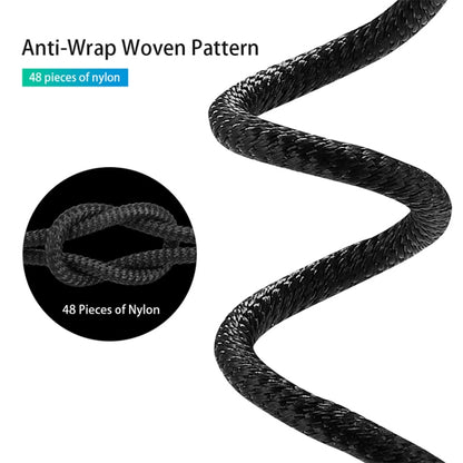 M11 3 in 1 5A USB to 8 Pin + Micro USB + USB-C / Type-C Nylon Braided Magnetic Data Cable, Cable Length: 2m (Red) by buy2fix