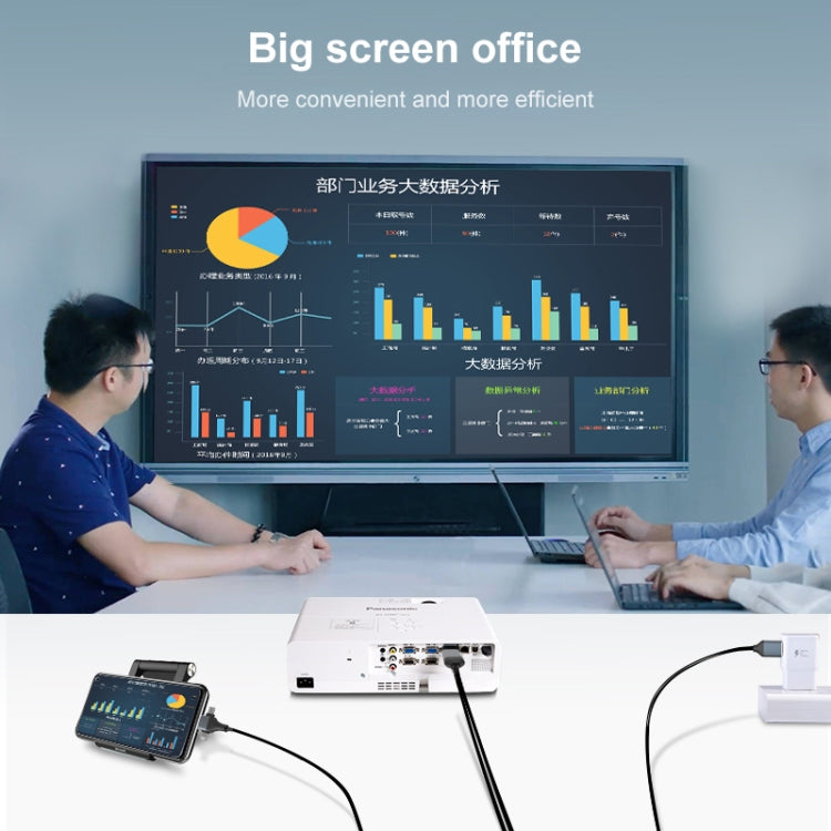 P8J Aluminum 3 in 1 8 Pin + Micro USB + USB-C / Type-C to HDTV Cable, Cable Length: 2m by buy2fix