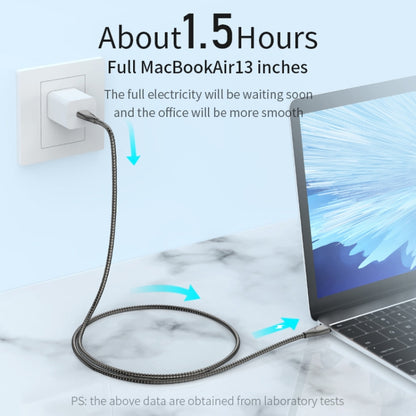 ADC-009 USB to 8 Pin Zinc Alloy Hose Fast Charging Data Cable, Cable Length: 1m (Gun Metal) by buy2fix