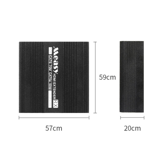 Measy ET100 HDMI Extender Transmitter + Receiver Converter Ethernet Cable, Transmission Distance: 70m - VGA Extender by Measy | Online Shopping UK | buy2fix