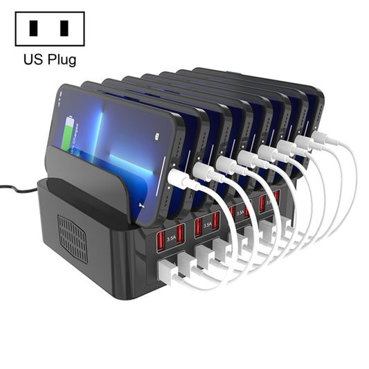 YFY-A55 150W 16 x USB Ports Smart Charging Station with Phone & Tablet Stand, US Plug - Multifunction Charger by buy2fix | Online Shopping UK | buy2fix