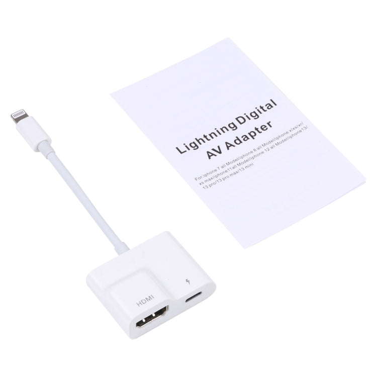 8 Pin to HDMI Digital AV Converter(White) by buy2fix