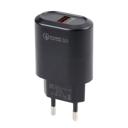 LZ-2117 18W QC3.0 3.1A USB Fast Charger, EU Plug(Black) by buy2fix