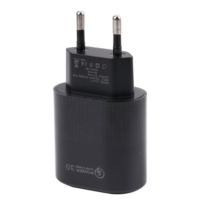 LZ-2117 18W QC3.0 3.1A USB Fast Charger, EU Plug(Black) by buy2fix