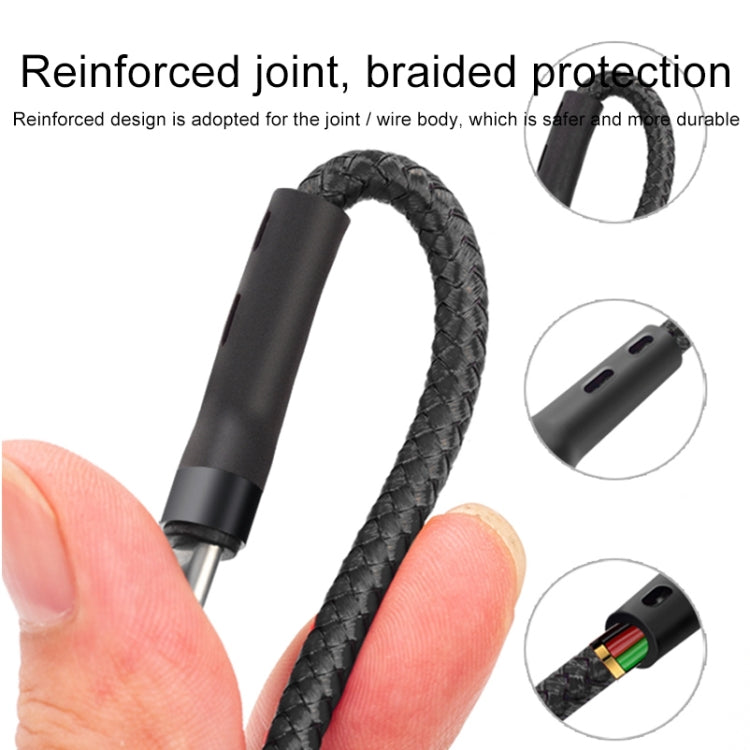 100W 6A Type-C to 8 Pin+Type-C+Micro USB Charging Data Cable, 1.3m(Black Red Blue) by buy2fix