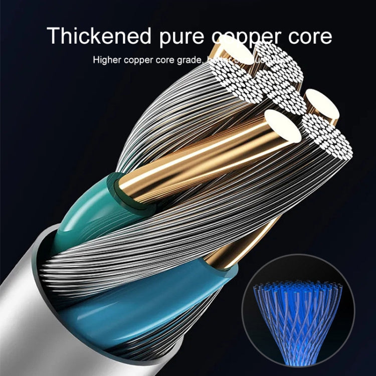 100W 6A Type-C to 8 Pin+Type-C+Micro USB Charging Data Cable, 1.3m(Black Red Blue) by buy2fix